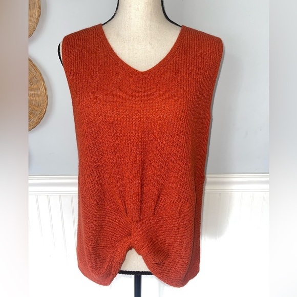 Marled Knit Tank Rust / Burnt Orange Color size XL - Picture 1 of 6